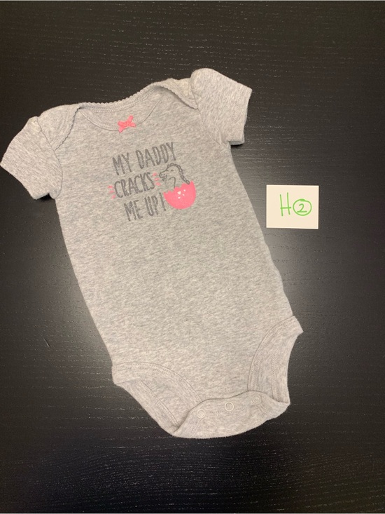 Carter's Other - ⭐️5/$10.00⭐️ Carter’s 3m Grey and Pink My Daddy Cracks Me Up Onesie